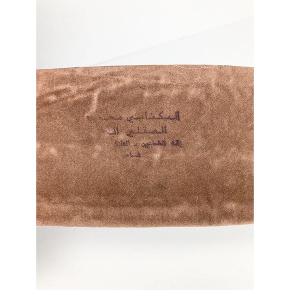 VTG 60s 30.5” Handmade Gold/Blue Sewn Fabric Jordan Middle East Mens Kaftan Belt - Picture 10 of 10